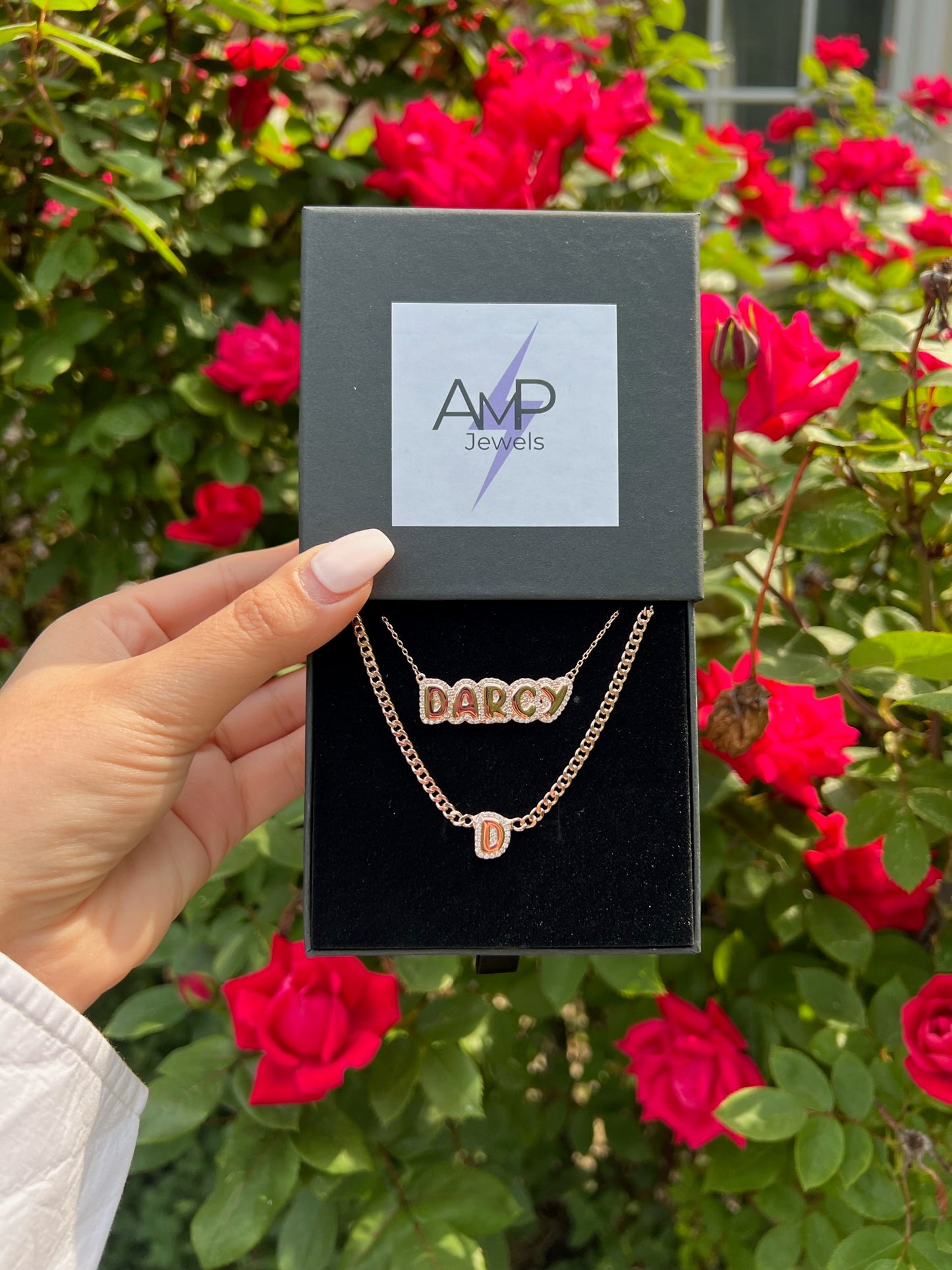 Personalized Bubble Name Necklace No Enamel