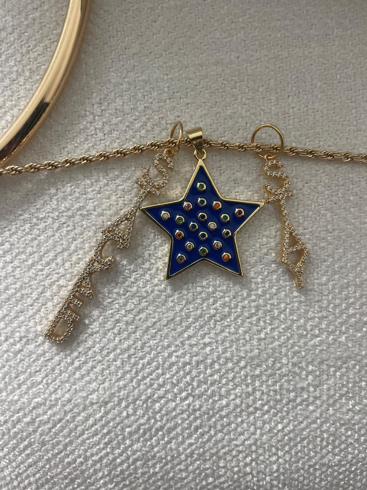 Blue Star Charm