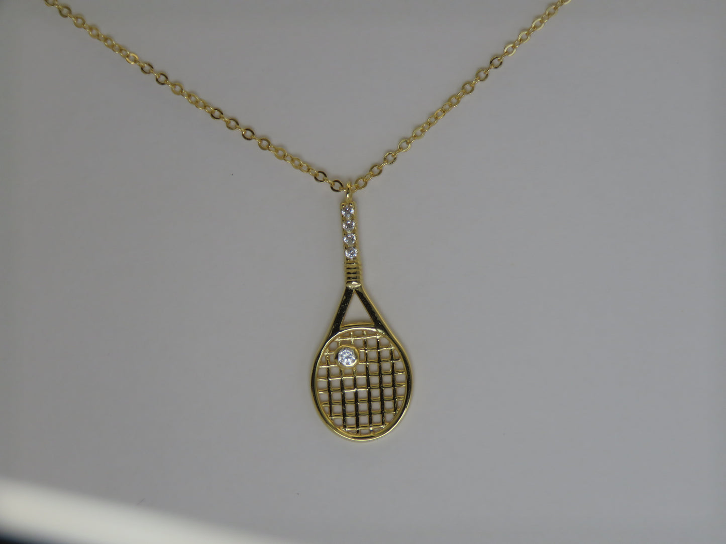 Micro Tennis Racket Necklace