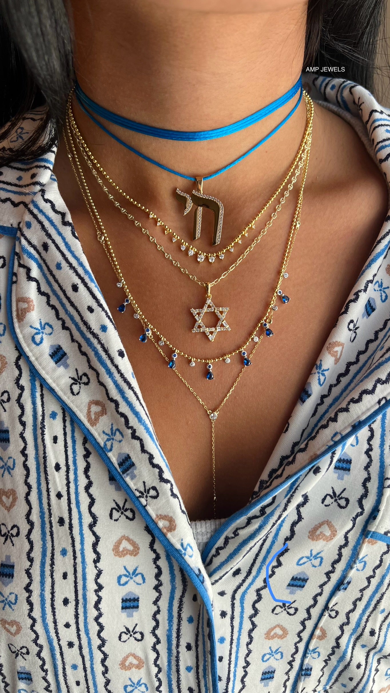 Baguette Star of David Charm