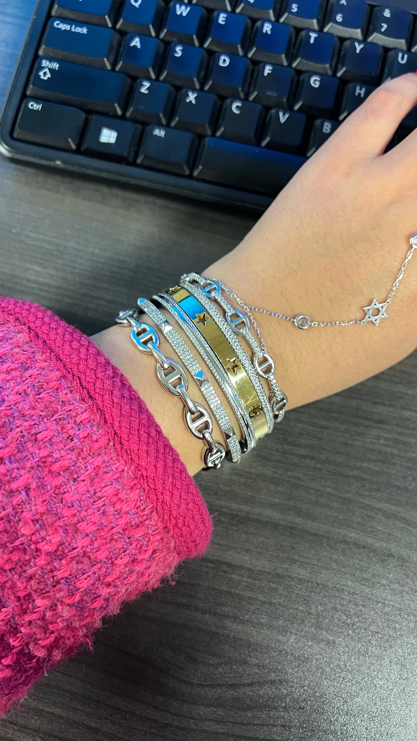 Pave Rockstud Bangle