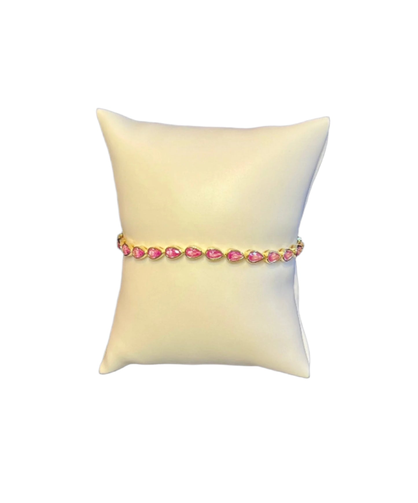 Pink Pear Tennis Bracelet