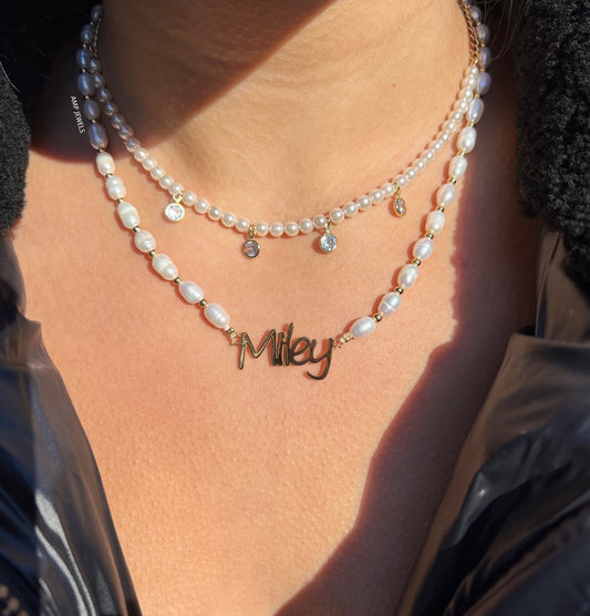 Personalized Pearl Necklace