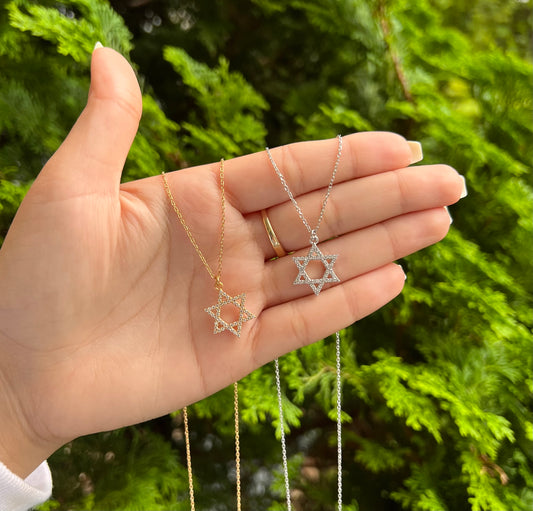 Pave Star of David Necklace