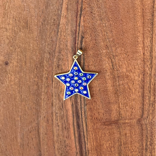 Blue Star Charm