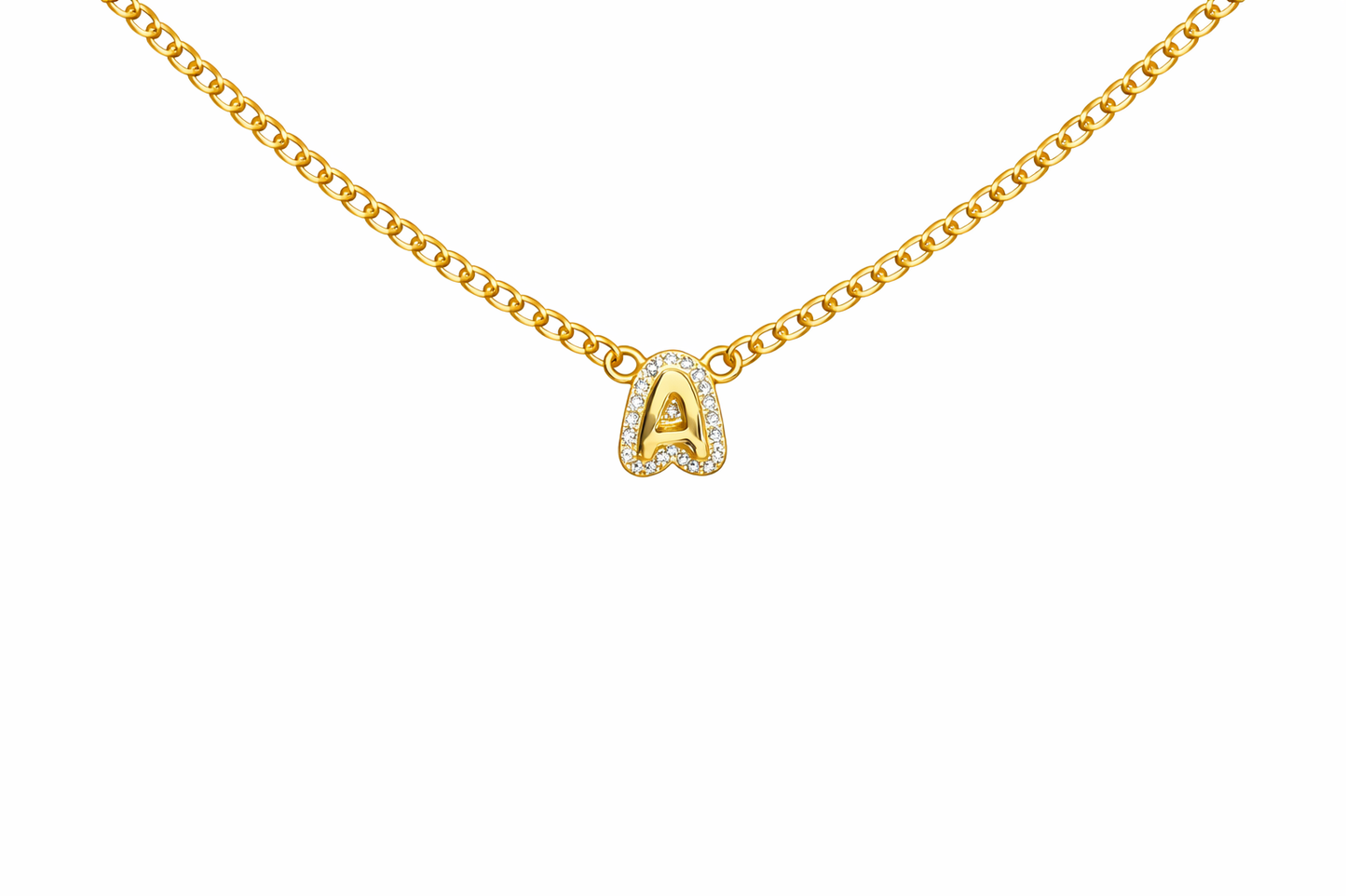 Bubble Initial Necklace