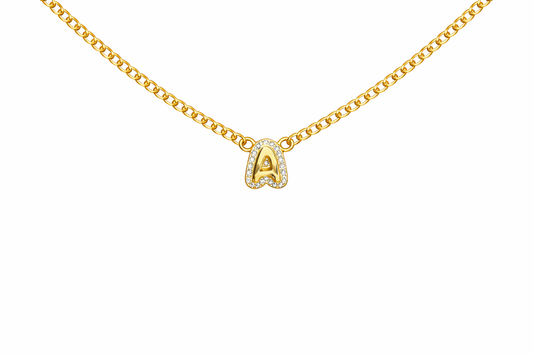 Bubble Initial Necklace