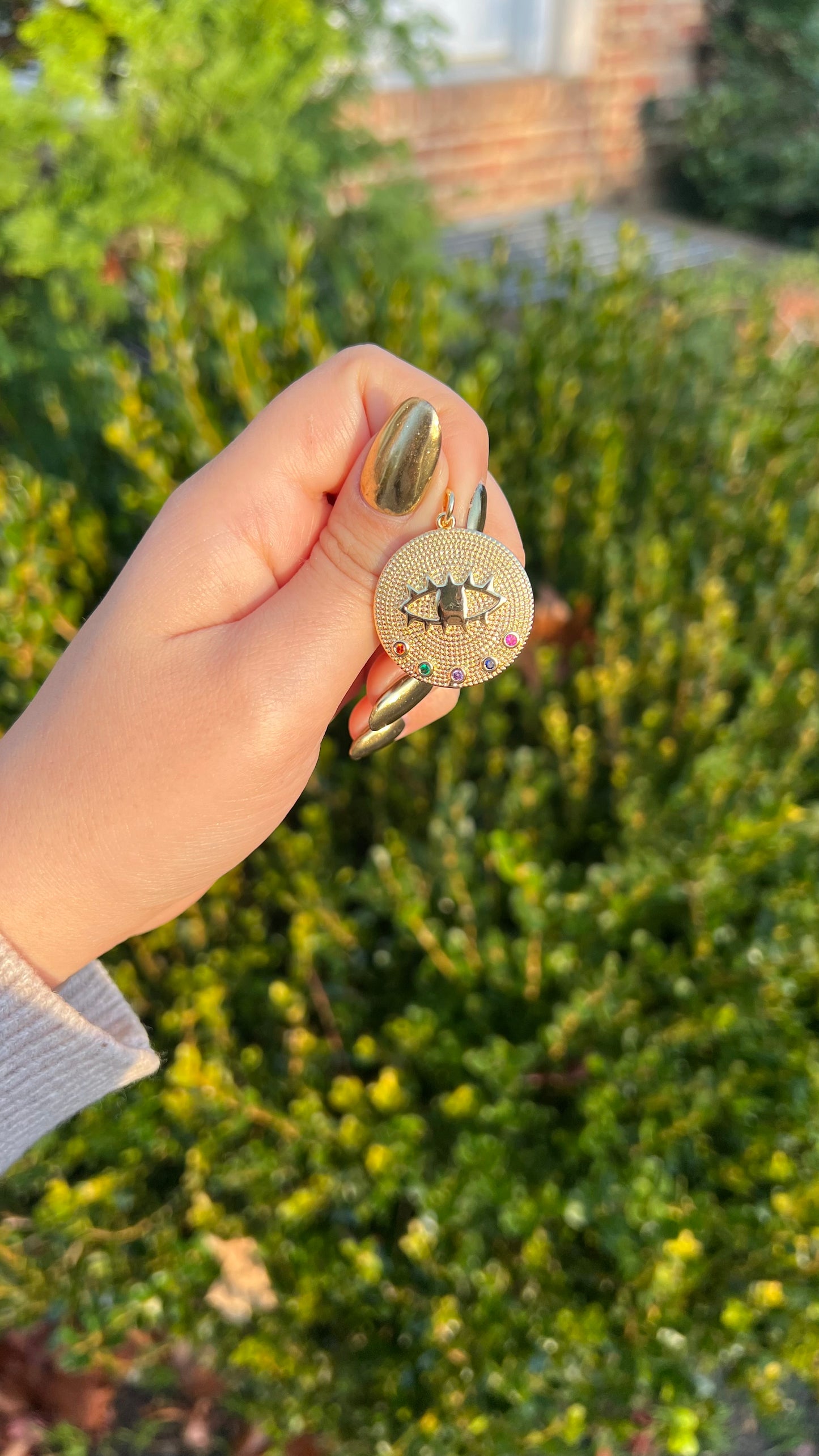 Circle Evil Eye Charm