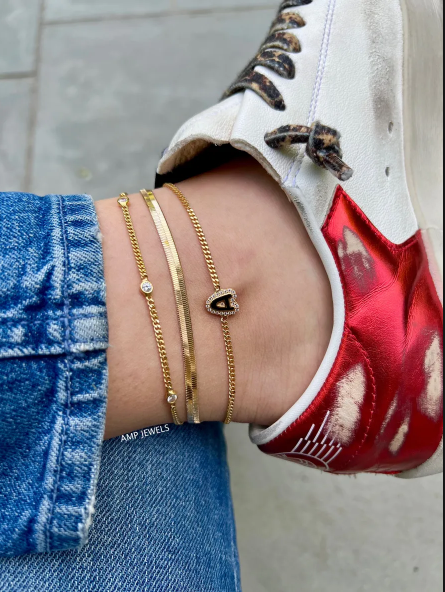 Bezel X Cuban Link Anklet