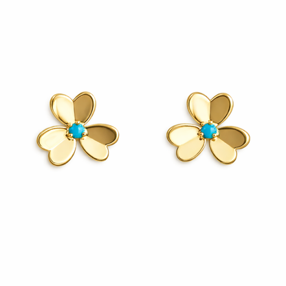 Frivole Earrings With Blue Accent
