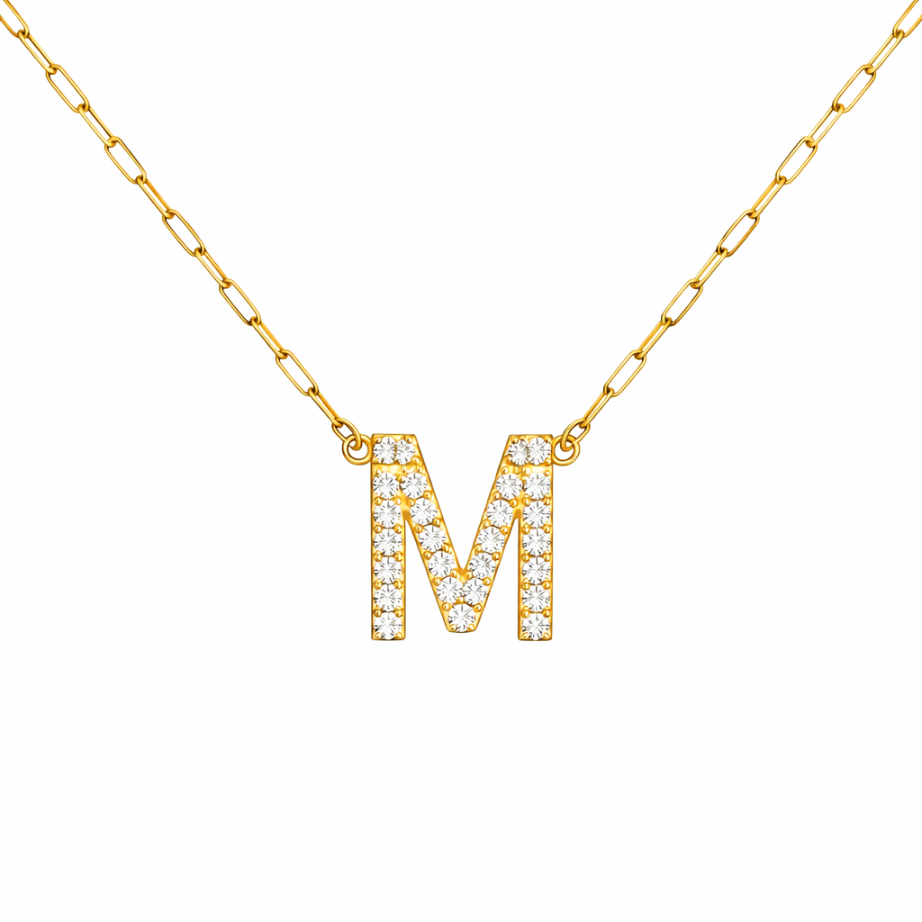 Pave Initial Necklace