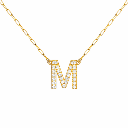 Pave Initial Necklace