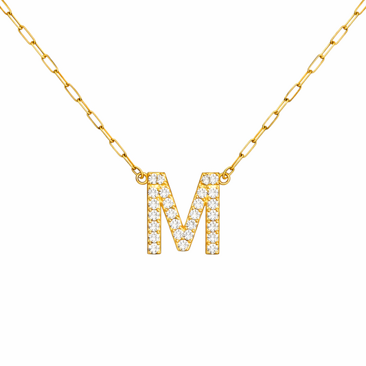 Pave Initial Necklace