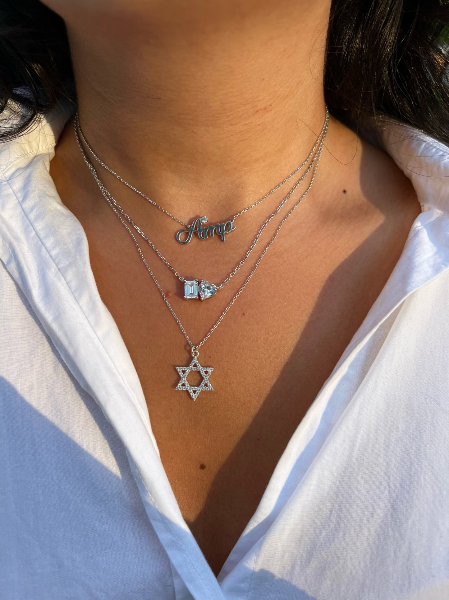 Pave Star of David Necklace