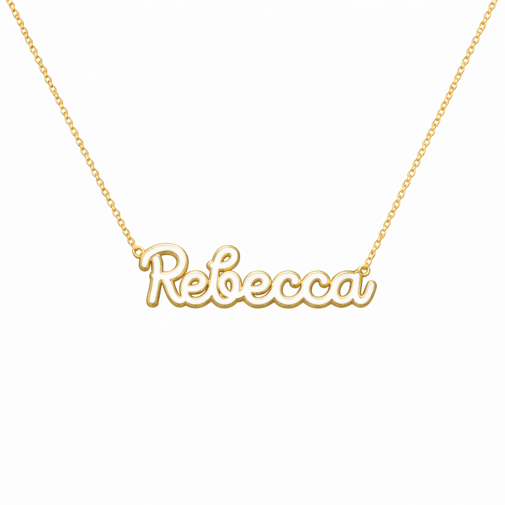 Script Enamel Nameplate
