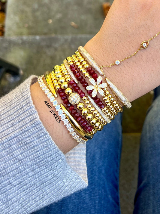Maroon Beaded Bracelet