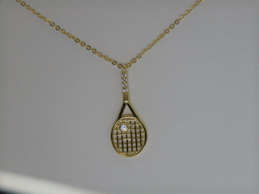 Micro Tennis Racket Necklace