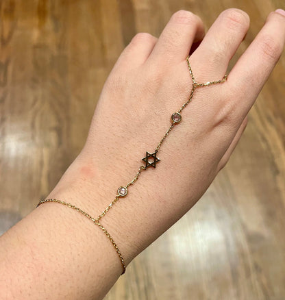 Star Of David Hand Chain