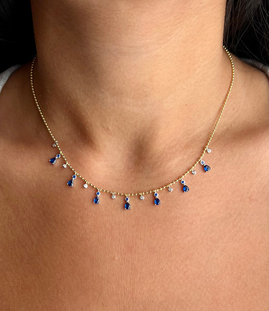 Sapphire Dewdrop Necklace