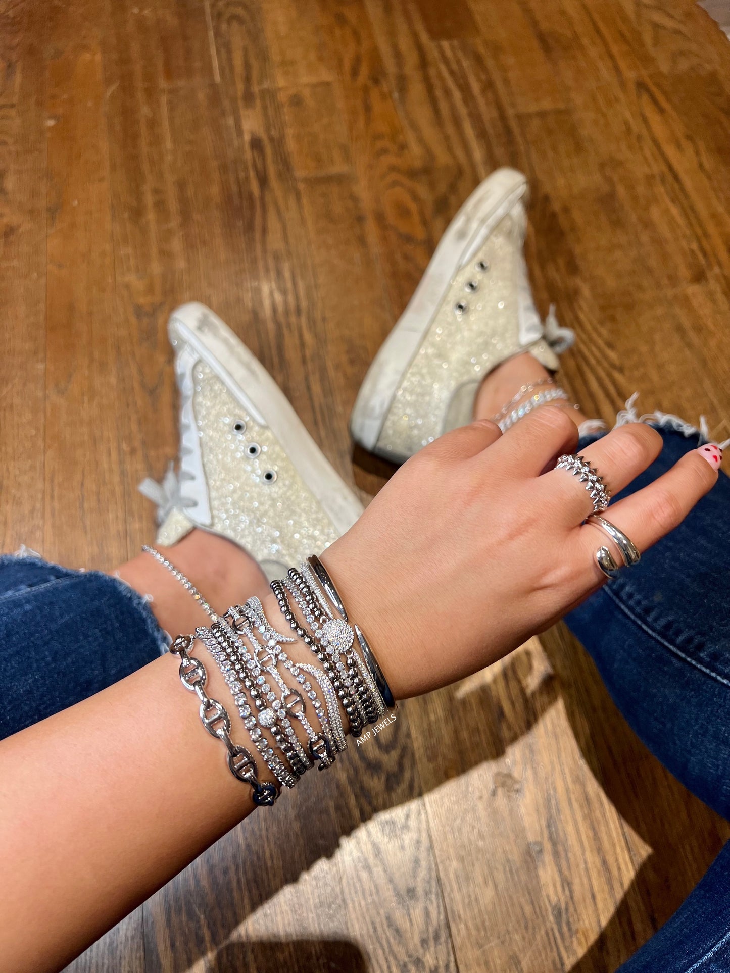 Silver Beaded Bracelet