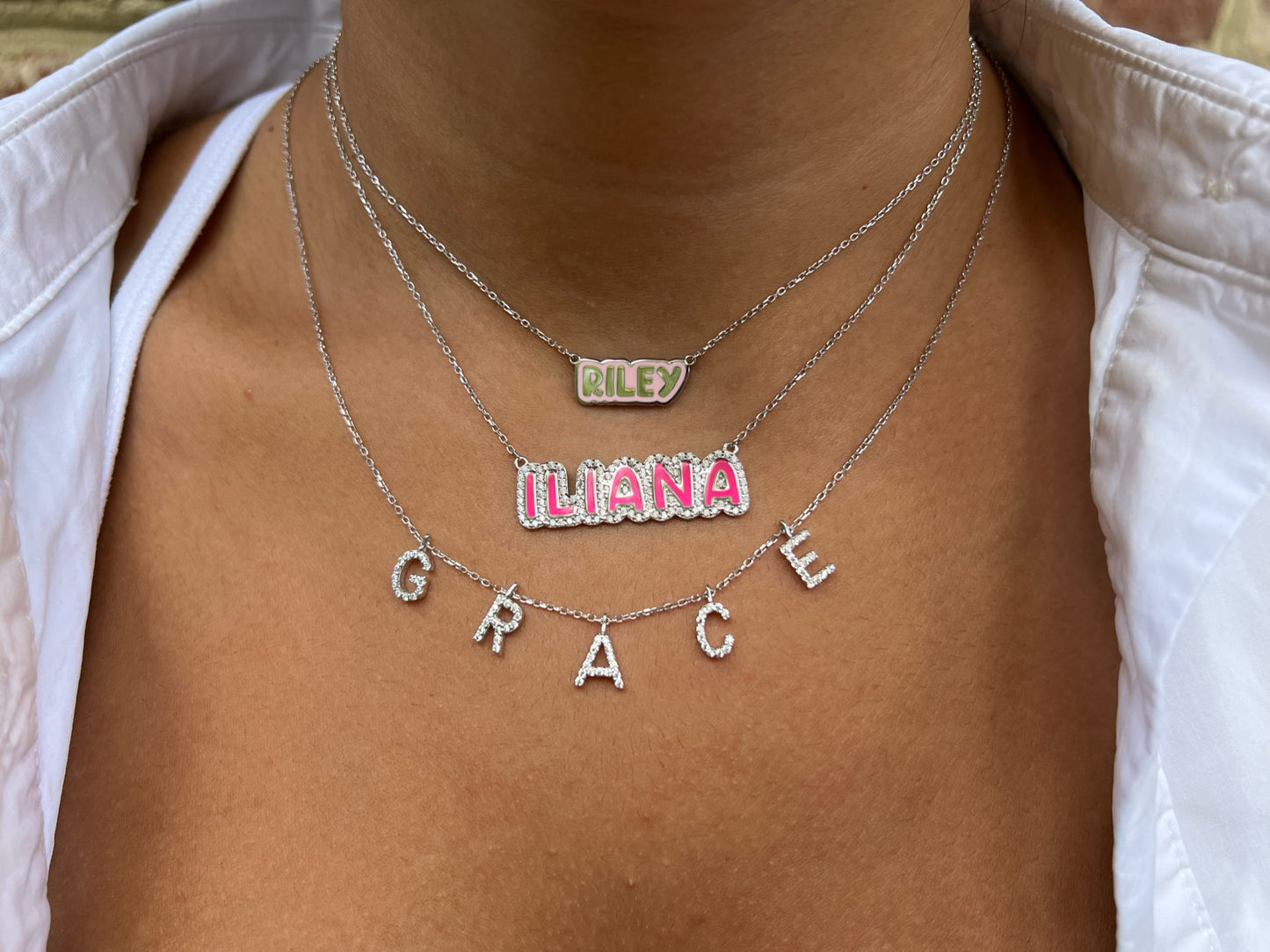 Personalized Hanging Name Necklace