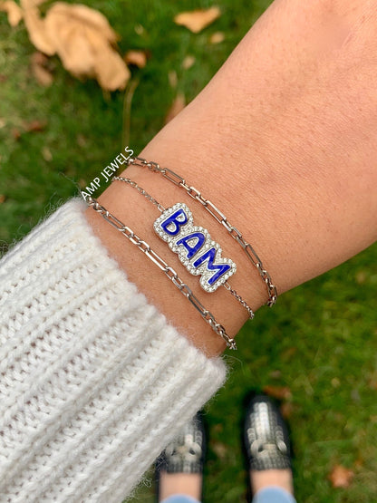 Bubble Nameplate Bracelet