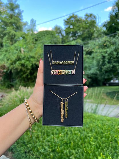 Vertical Name Necklace