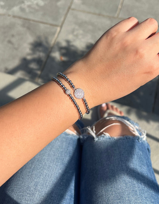 Silver Beaded Bracelet