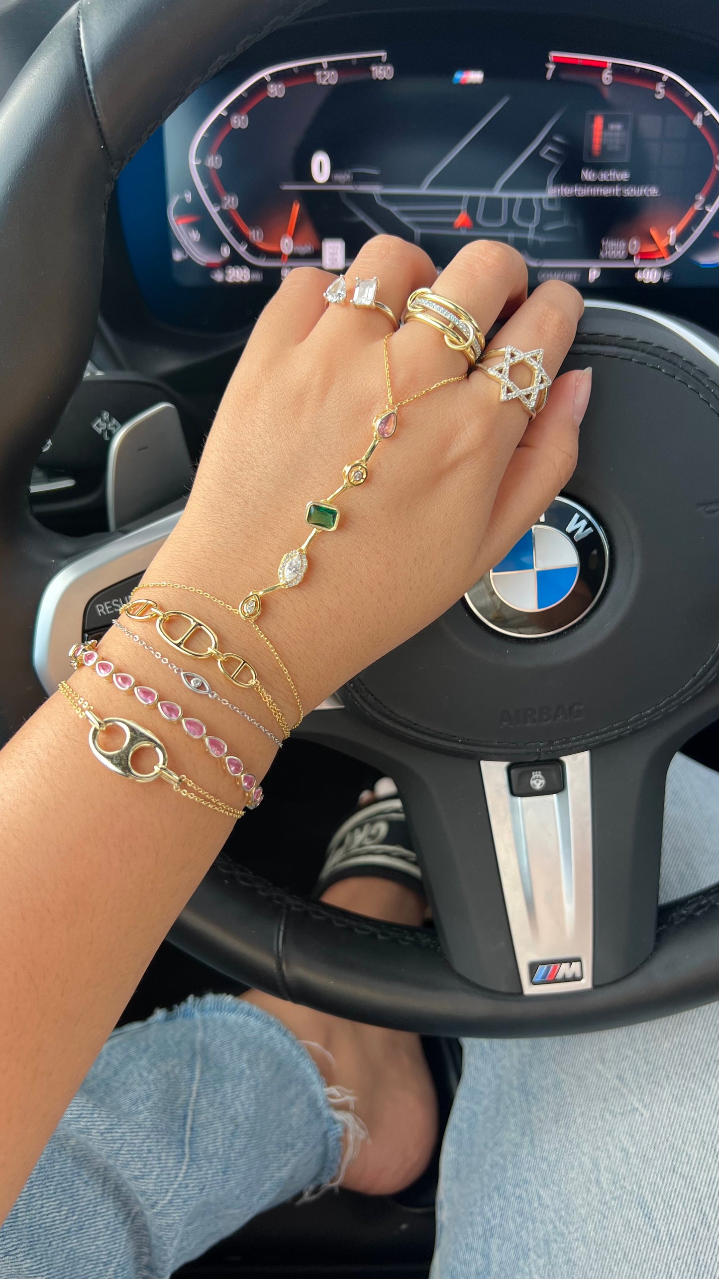Pink Pear Tennis Bracelet
