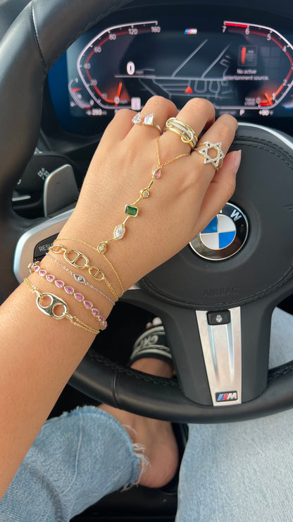 Pink Pear Tennis Bracelet