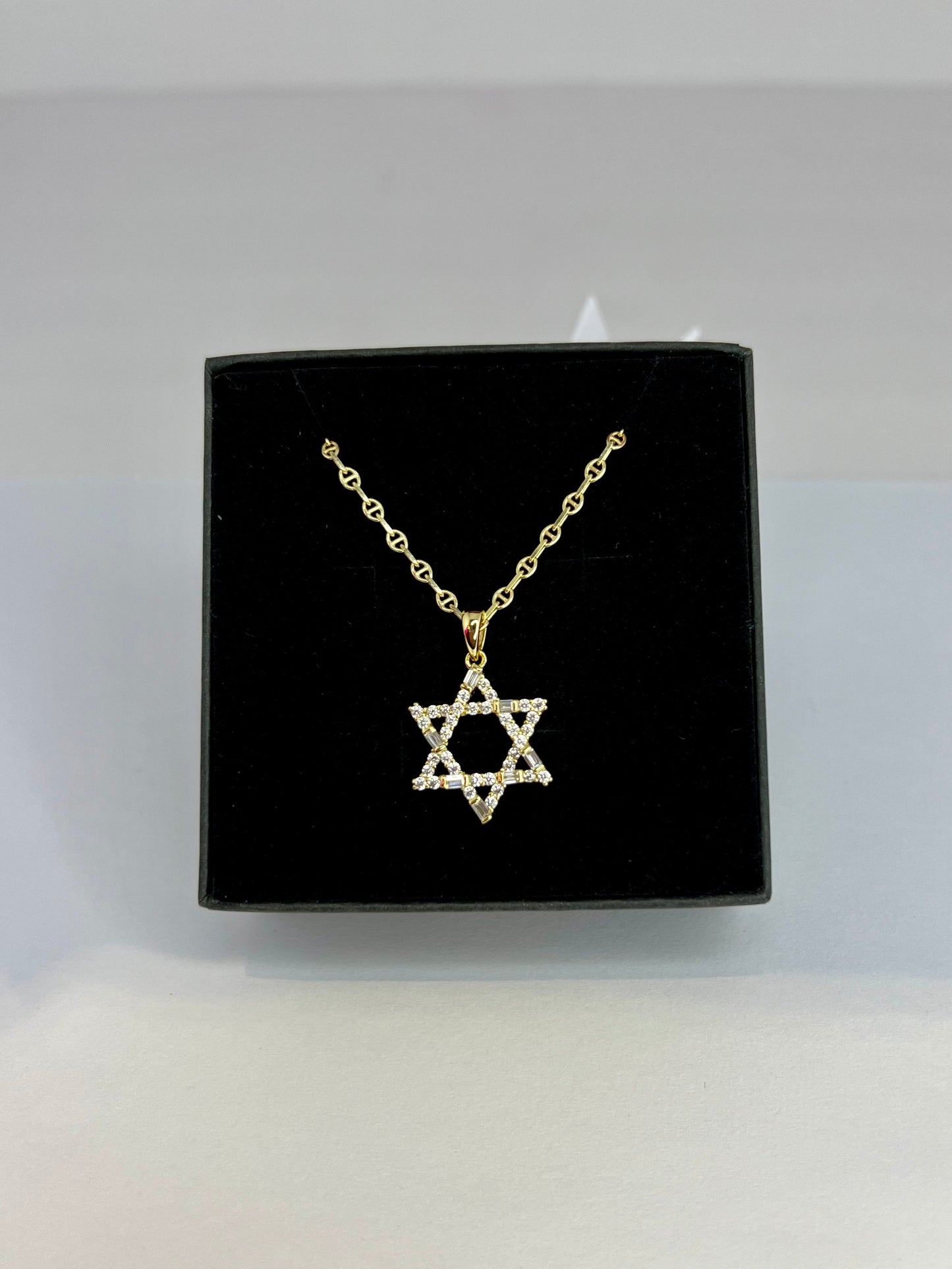 The Baguette Star of David Necklace