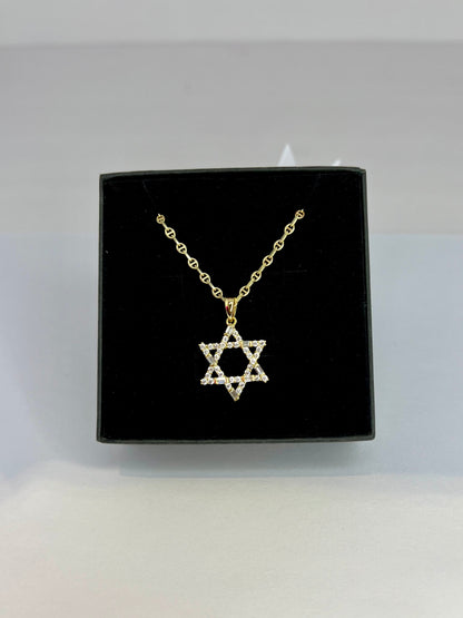 The Baguette Star of David Necklace