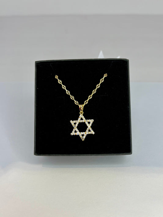 The Baguette Star of David Necklace