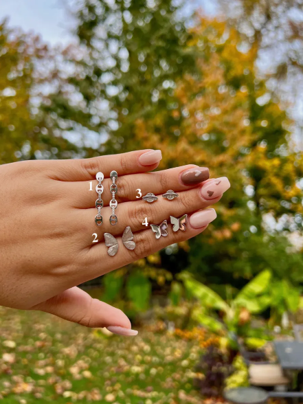 Falling For Silver Earrings