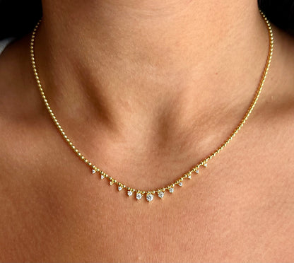 Dainty Diamond Drop Necklace