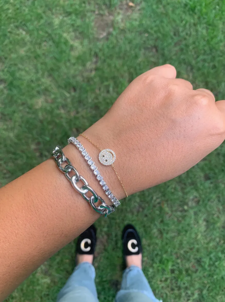 Pave Smiley Face Bracelet