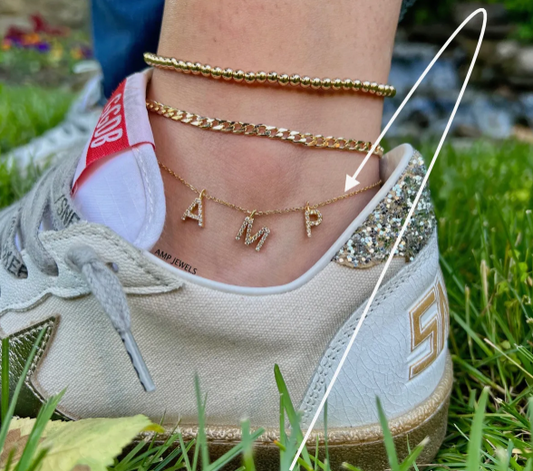 Personalized Hanging Anklet